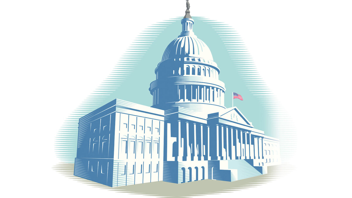 Illustration of the capitol building in Washington DC