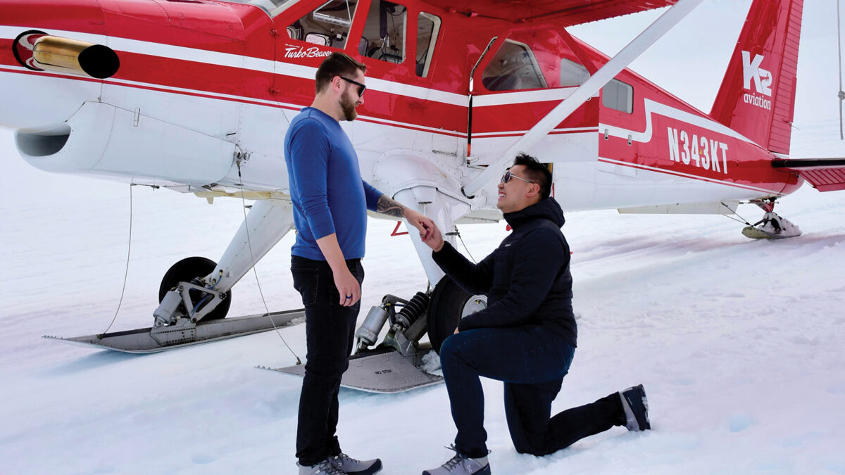 Nguyen and his fiancé’s proposal.
