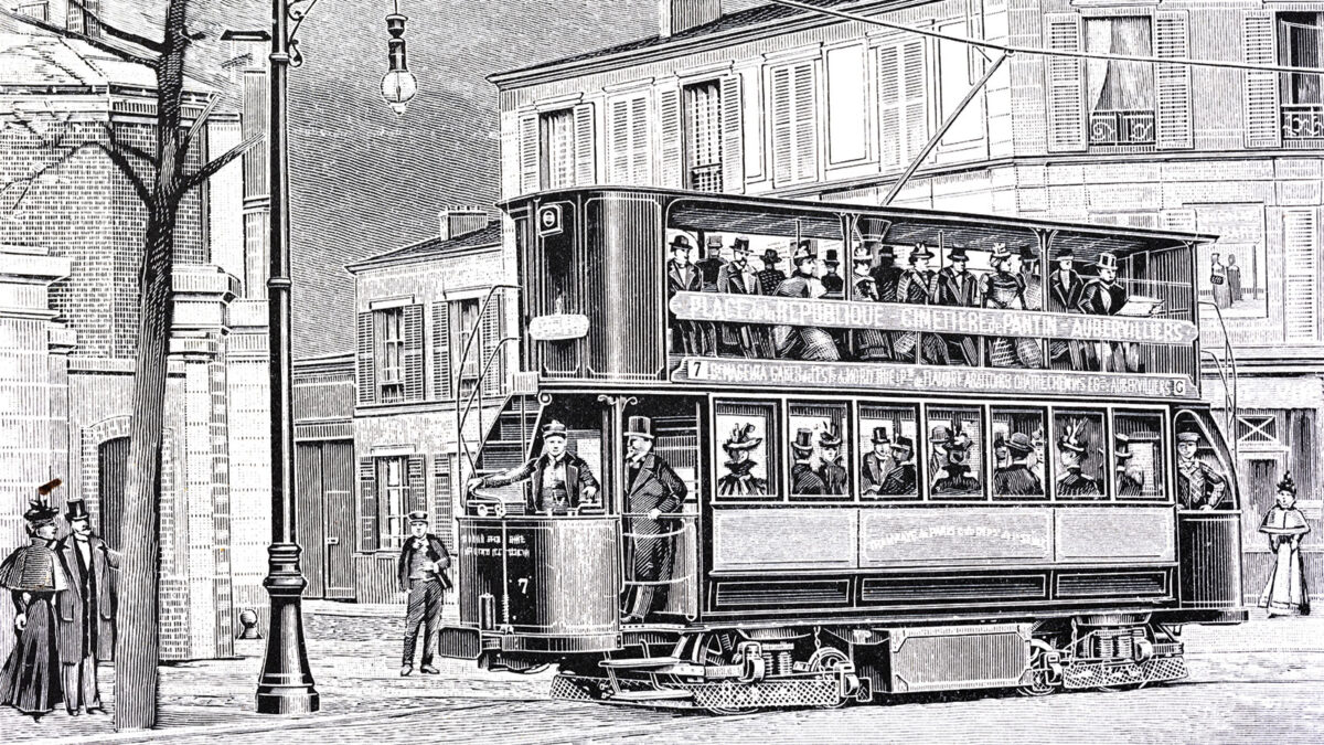 Electric tramway from Paris to Aubervilliers 1897