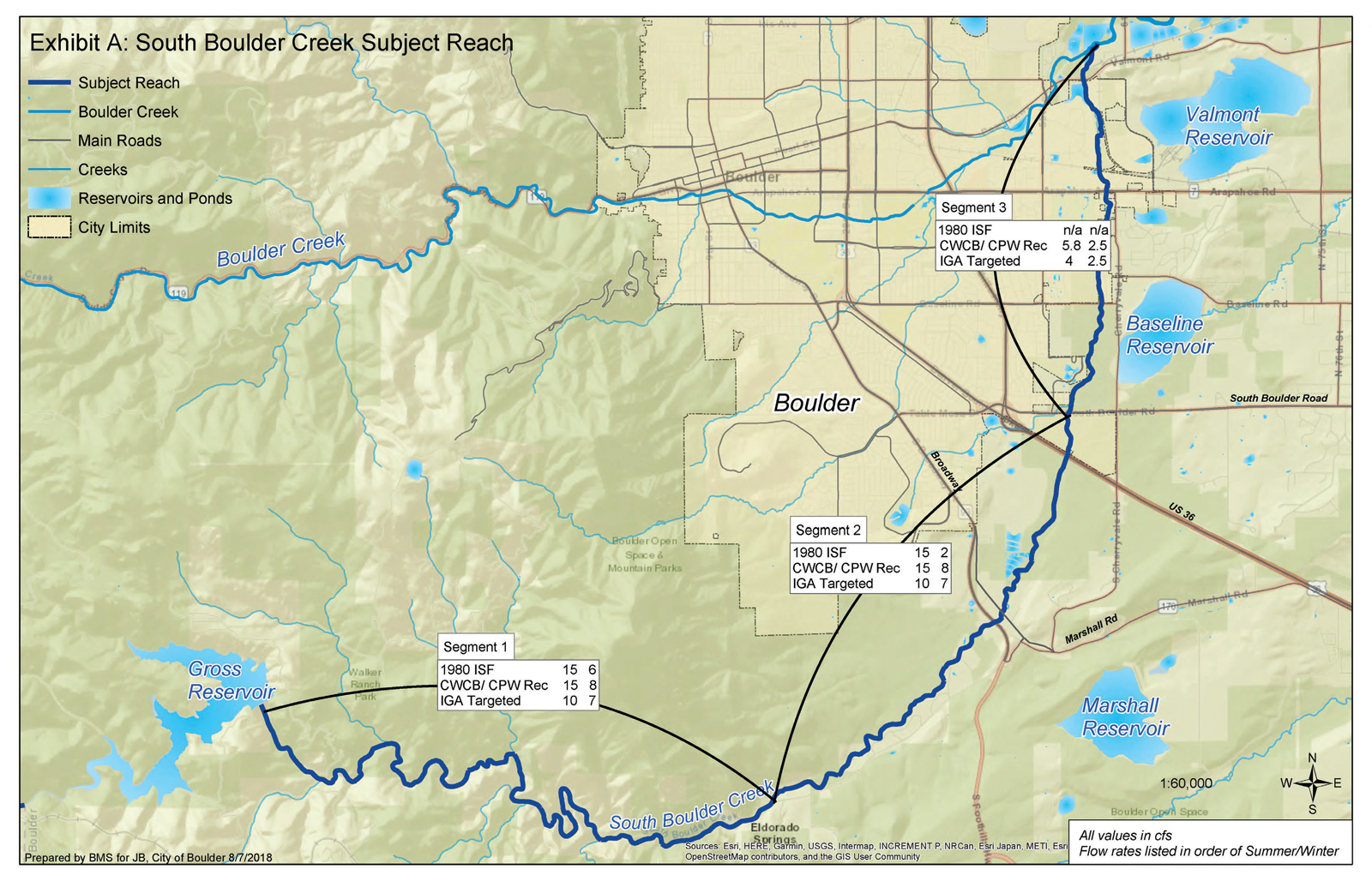 Exhibit A: South Boulder Creek Subject Reach