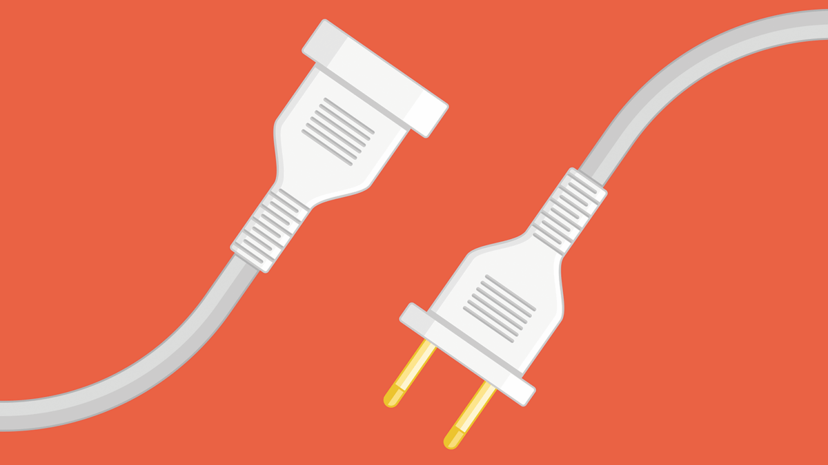 Wire plug and socket. stock illustration