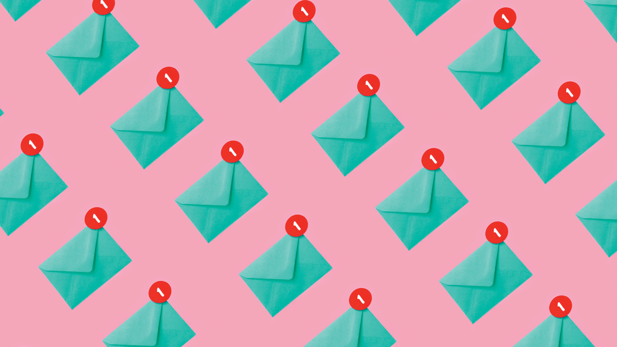Seamless Pattern of E-mail Notification Icon.