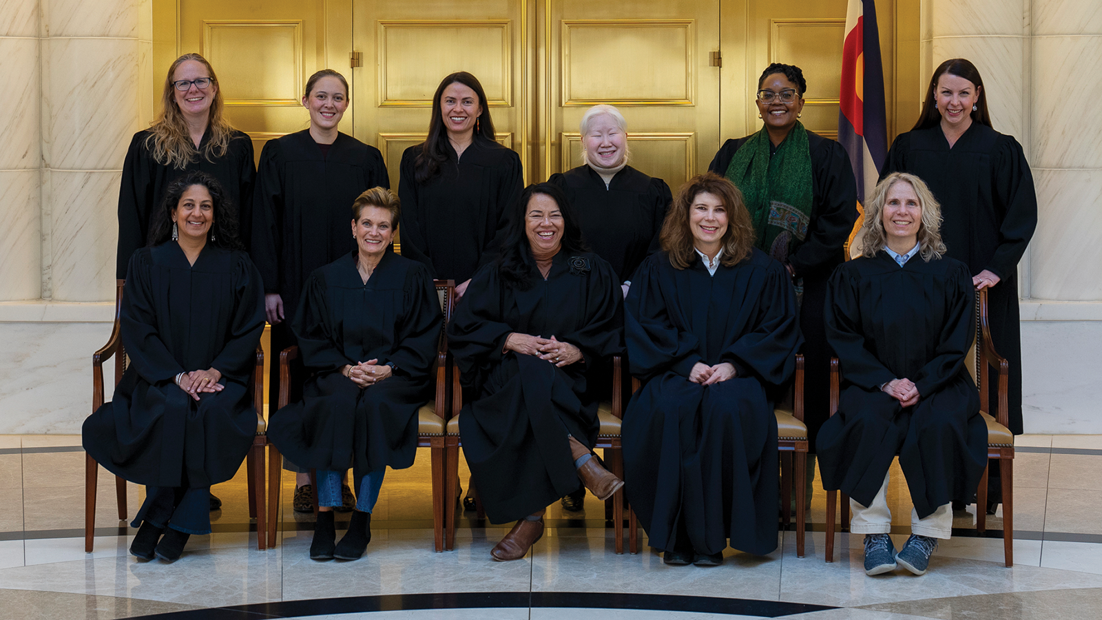 Judge Meirink with her women colleagues at the Colorado Court of Appeals. For the first time in its history, half of the judges on the court are women.