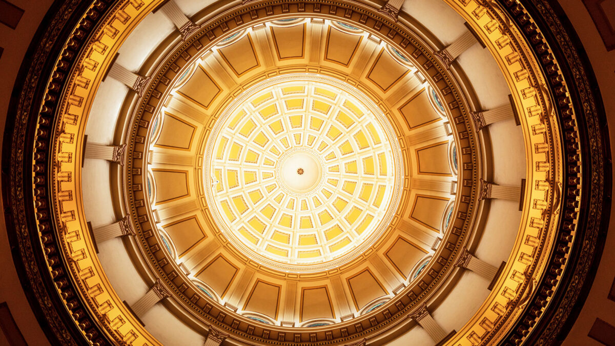 Colorado State Capitol's ornate dome interior