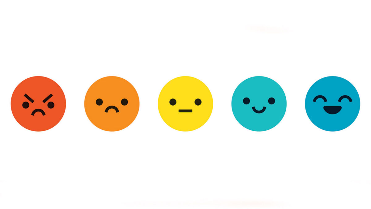 Sad to happy face scale